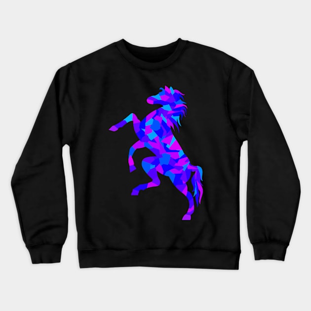 Colorful Geometric Horse Crewneck Sweatshirt by ddtk